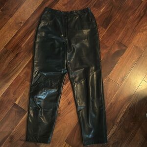 Vintage Danier Black leather pants size ladies 16